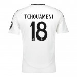 Günstige Fußballtrikots Real Madrid Tchouameni 18 Heimtrikot 2024-25 Kurzarm